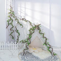 71 Inch Bendable Artificial Tree Vines Twine Branches Moss Greenery Plants Reptile Climbing Garland Twigs for Outdoor Camping Garden Wall Pipes Hanging Halloween Christmas Decoration