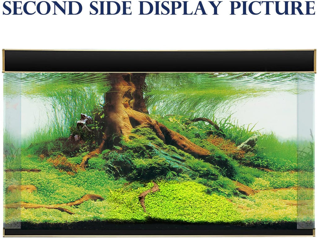 ELEBOX 3D Aquarium Background Double Sides Fish Tank Wallpaper Background Blue Sky Sea & Aquatic Plant Poster