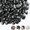 2lbs Black Pebbles for Indoor Plants, 1-2Inch Natural River Rocks for Aquarium, High Polished Decorative Stones for Vase Filler Fish Tank Landscaping Garden
