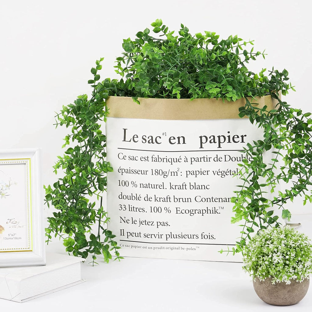 Artflower 3 Pack Artificial Eucalyptus Garland, 5.9Ft/pcs Faux Eucalyptus Vines Greenery Garland Fake Hanging Eucalyptus Leaves Plant Wedding Backdrop Arch Wall Table Party Festival Decor, Green
