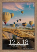 wallsthatspeak 12x18 Brown Barnwood Picture Frame for Puzzles Posters Photos or Artwork
