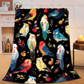 Parrot Bird Throw Blanket Cute Cockatiel Stuff Gifts for Kids Girls Boys Adults Women Men Soft Cozy Warm Plush Fluffy Fuzzy Fleece Blanket Decor 40''X50''