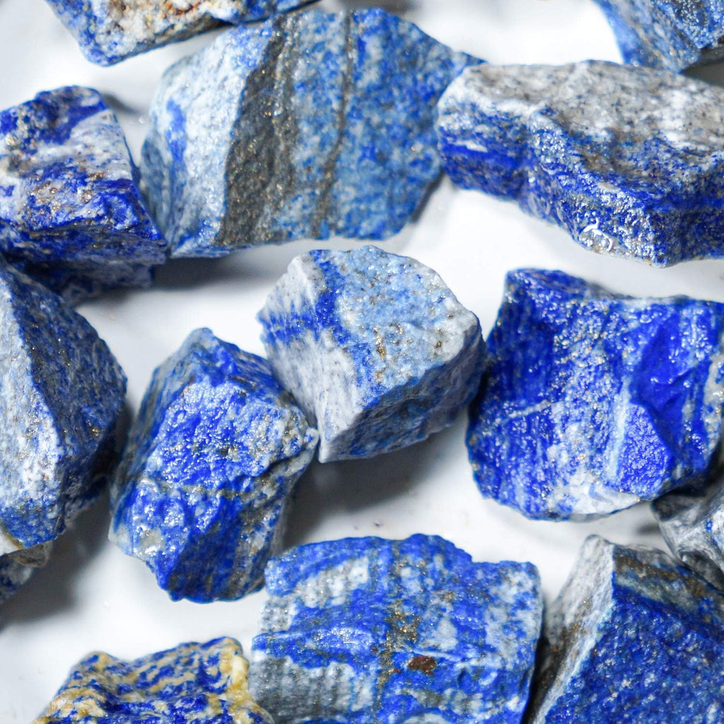Crystal Allies 1 Pound Bulk Rough Lapis Lazuli Reiki Crystal Healing Stones Large 1"