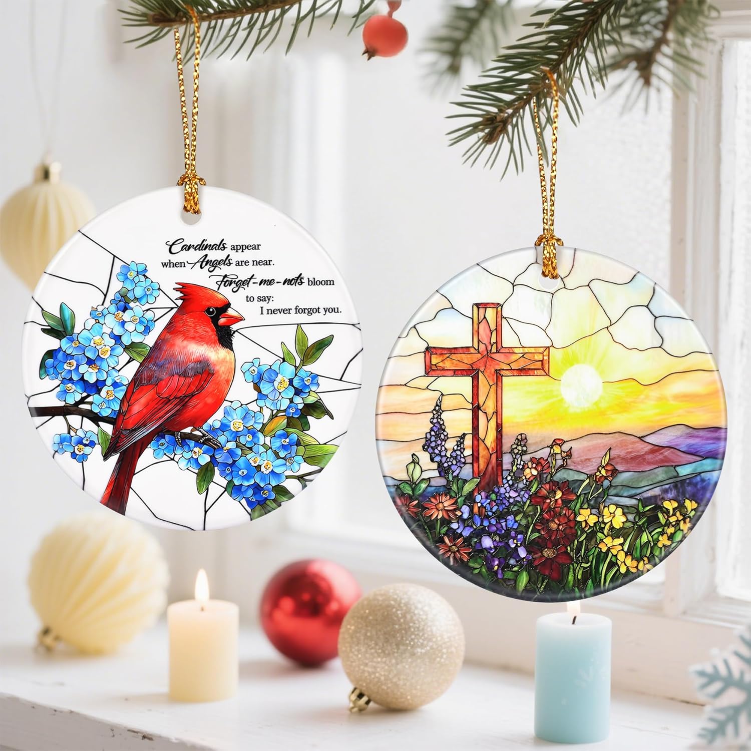 Cardinal Christmas Ornament, Christmas Tree Ornaments, Keepsake Ornaments, Holiday Decor, Cardinal Gift, Remembrance or Memorial Gifts, Sympathy Gifts for Loss of Loved One
