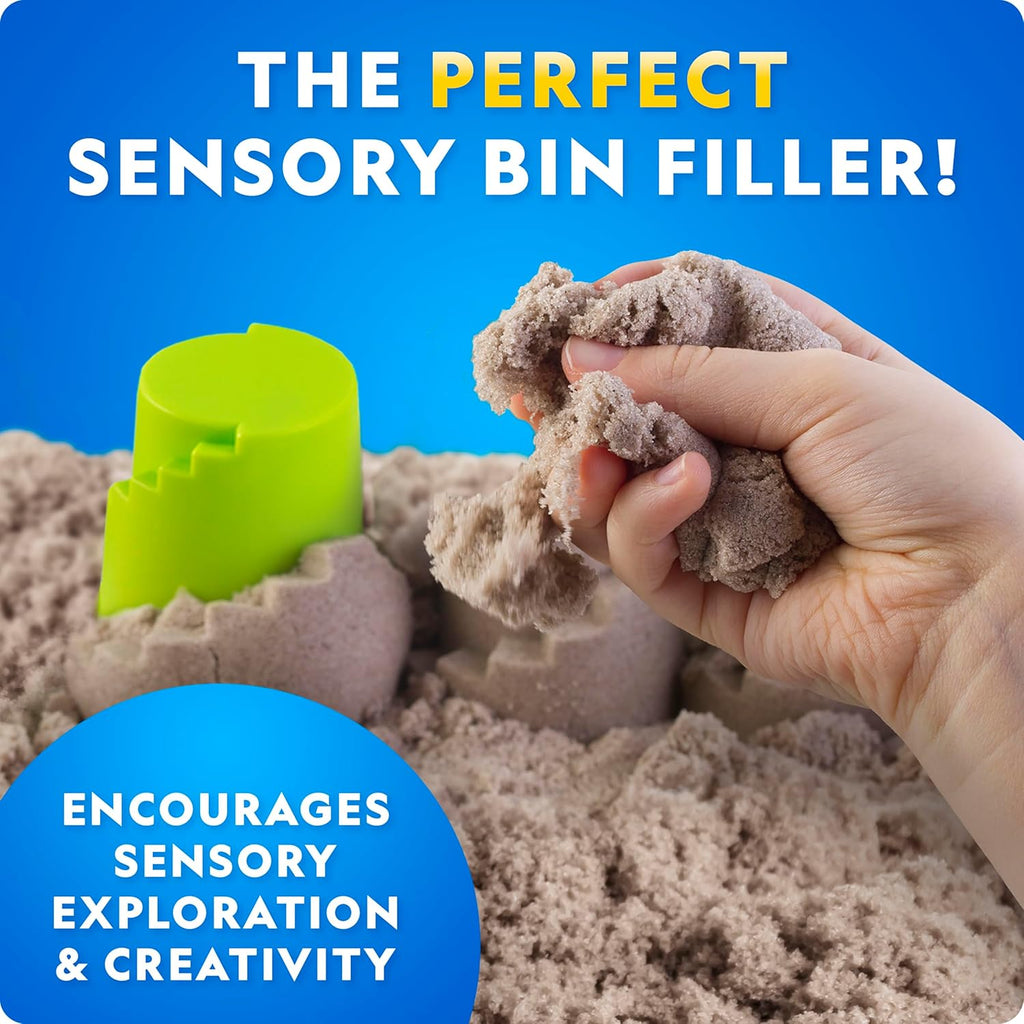 NATIONAL GEOGRAPHIC Moon Sand - 12 Lbs. of Play Sand with Castle Molds (Natural) - A Fun No Mess Sensory Activity, Kids Play Set, Sensory Bin Filler