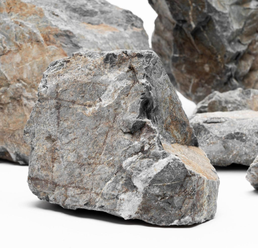 SubstrateSource Natural Stone for Aquarium, Terrarium, Paludarium, Reptile Enclosures - Set of Decorative Rocks for Landcapes, Aquascaping, Fish Tank Decor (Manten Stone, 30 Pounds, 2-8")