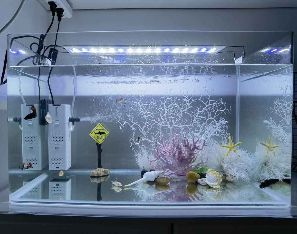 Fish Tank Decorations (fish tank not included), aquarium coral decorations and Aquarium Artificial Plastic Plants Set, betta fish tank accessories coral ornaments aquarium coral Aquarium Décor