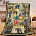 Elephant Throw Blanket Elephant Stuff Gifts for Kids Girls Boys Adults Women Men Soft Cozy Warm Plush Fluffy Fuzzy Fleece Blanket Decor 40''X50''