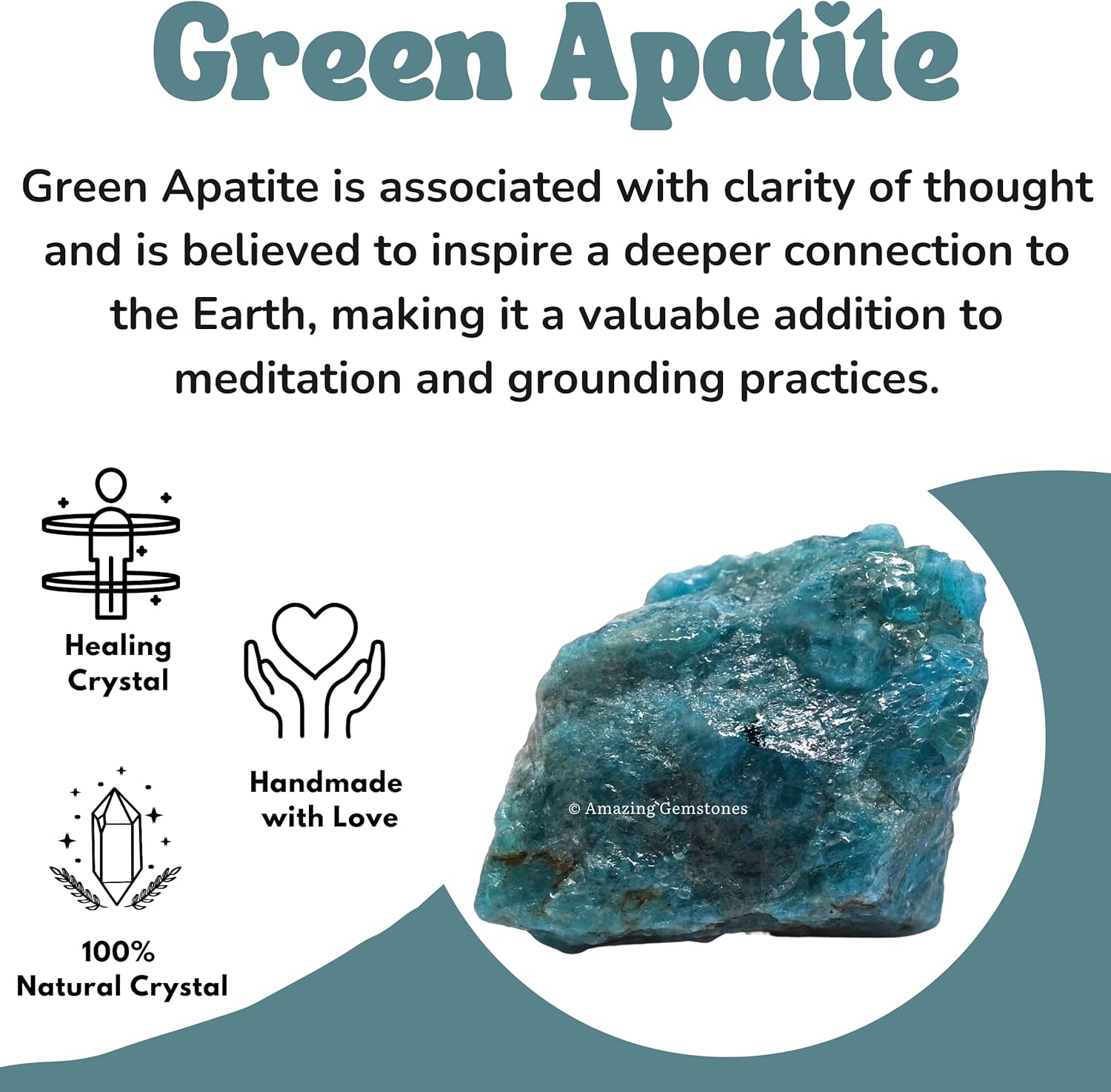 Amazing Gemstone 2 Pieces Green Apatite Raw Crystals and Healing Stones, Natural Rocks for Tumbling and DIY Raw Stones and Crystals