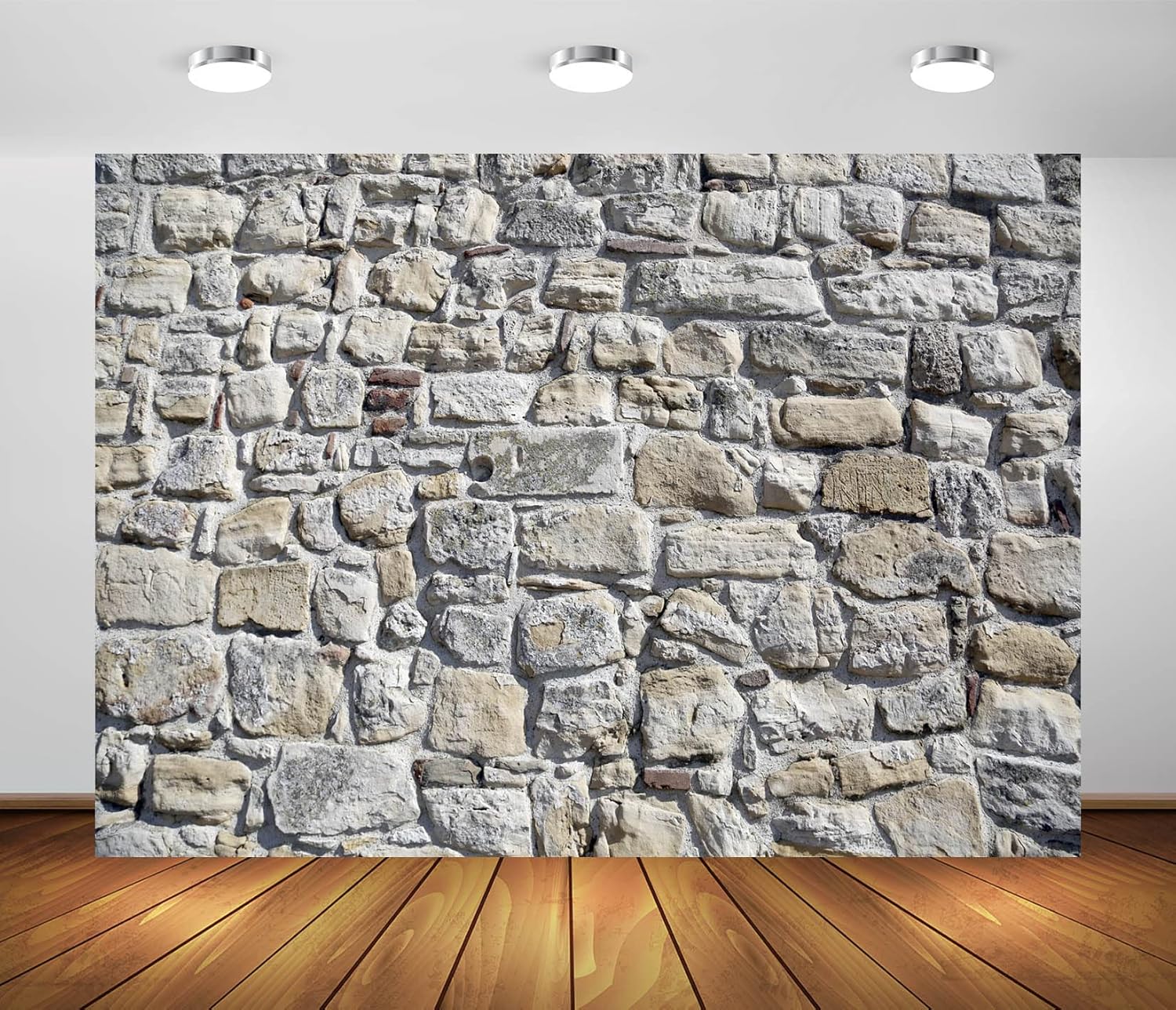 BELECO Vintage Brick Stone Wall Backdrop - 10x6.5ft Fabric, Ancient Rock Wall, Textured Brick Stone, Birthday Party Decorations, Studio Booth, Photo Props