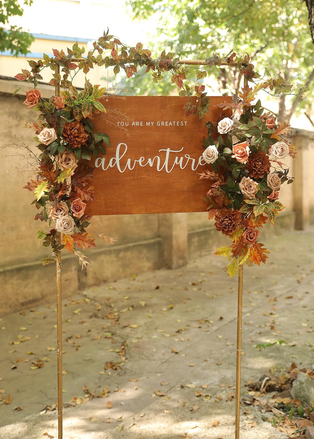 Artificial Flowers Combo Box Set Dusty Coffee Color Flower Leaf with Stems for DIY Wedding Bouquets Centerpieces Baby Shower Party Home Decorations