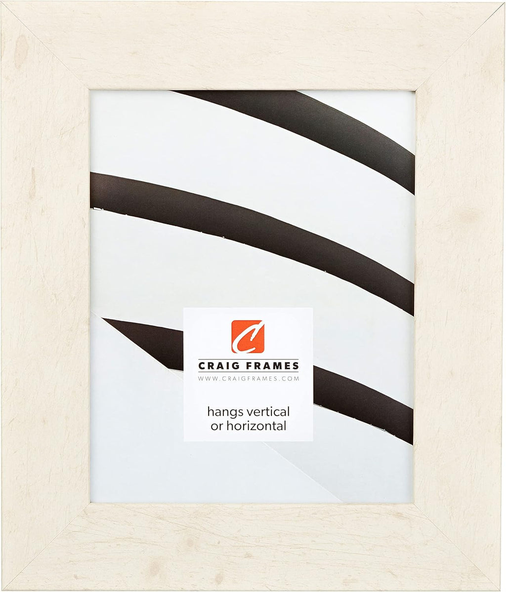 Craig Frames Bauhaus 200, 14x18 Picture Frame, Rustic White Pine