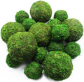 16 Pcs Decorative Moss Balls, 6 Pcs 3.2" Dried Green Spheres+ 10 Pcs 2" Greenery Balls Faux Mossy Globes, Natural Moss for Bowls Filler, Wedding Decors (Mix - Set of 16)