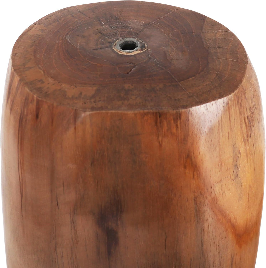 Handcrafted Teak Mushroom Decor – Solid Indonesian Teak Wood Sculpture – Organic Modern Accent for Shelf, Table, or Garden – Natural Rustic Decor (20 Inch)