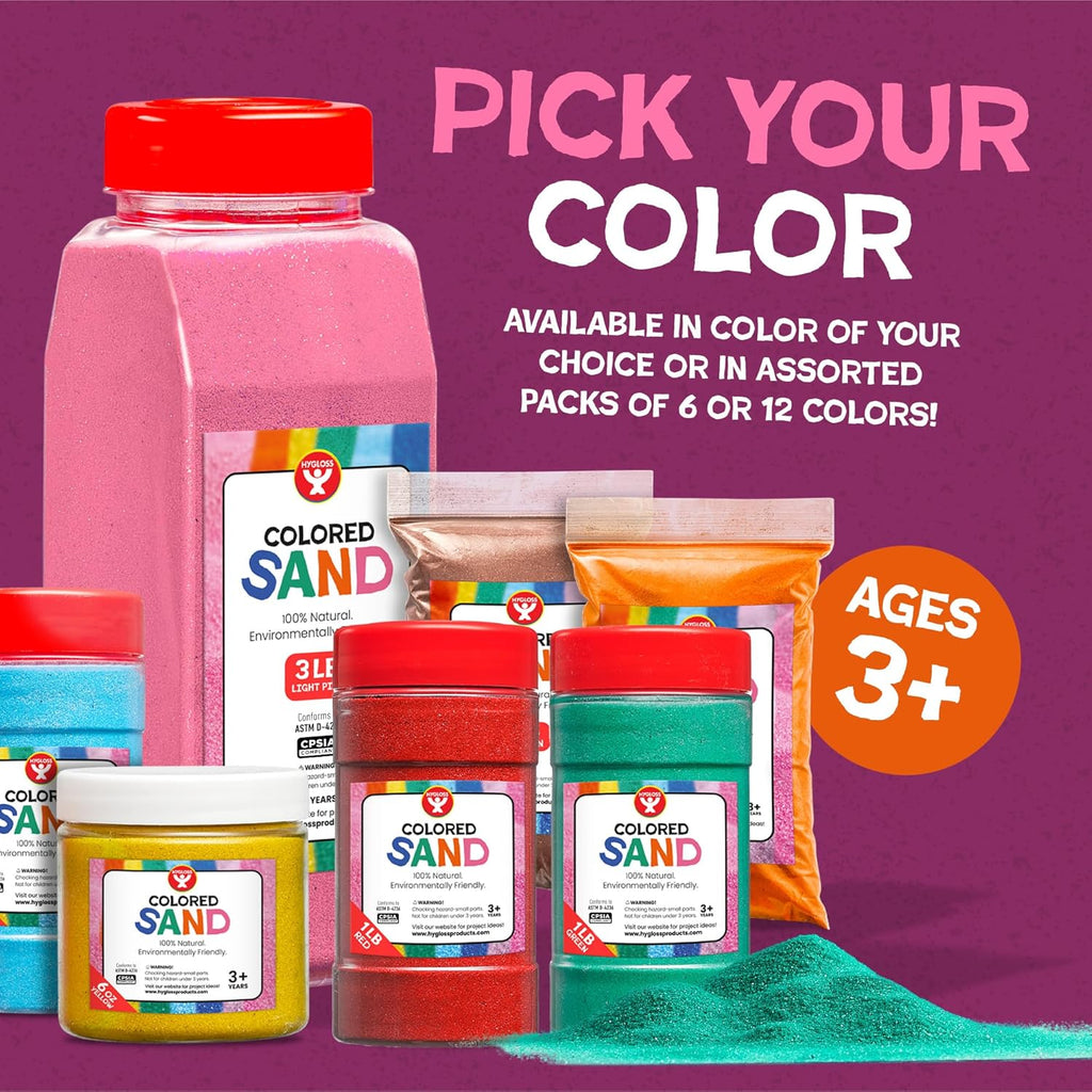 Hygloss Colored Sand for Crafts – 25 lb, Orange – Vibrant Colorful Fine Sensory Play Sand Art Kits for Kids – Classroom Activities for Children 3 4 5 6 7 8 9 10 11 12 – Safe for Ages 3+