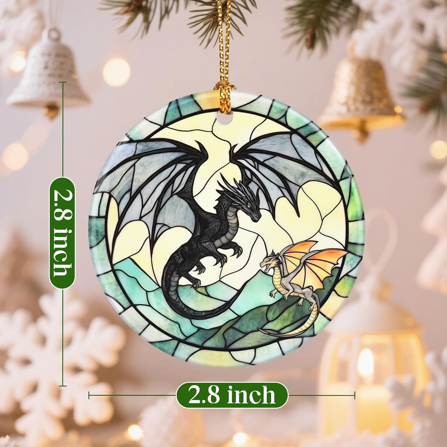 Christmas Ornaments, Dragon Ornament, Christmas Tree Ornaments, Xmas Decorations, Holiday Decorations, Gifts for Dragon Lovers, Holiday Party Gifts, and Xmas Gift Ideas