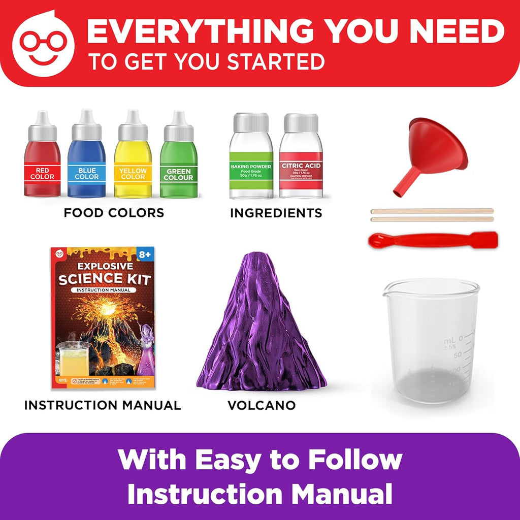 Doctor Jupiter Explosive Science Kit, Chemistry Set for Kids Ages 8-10-12-14 | Birthday Gift Ideas for Boys & Girls 8,9,10+ Years Old | STEM Toy with 10 Experiments | Learning & Educational Projects