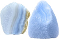 Amazing Gemstone Blue Lace Agate Raw Crystals and Healing Stones, Natural Rocks for Tumbling - DIY Raw Stones and Crystals, 2 Pieces