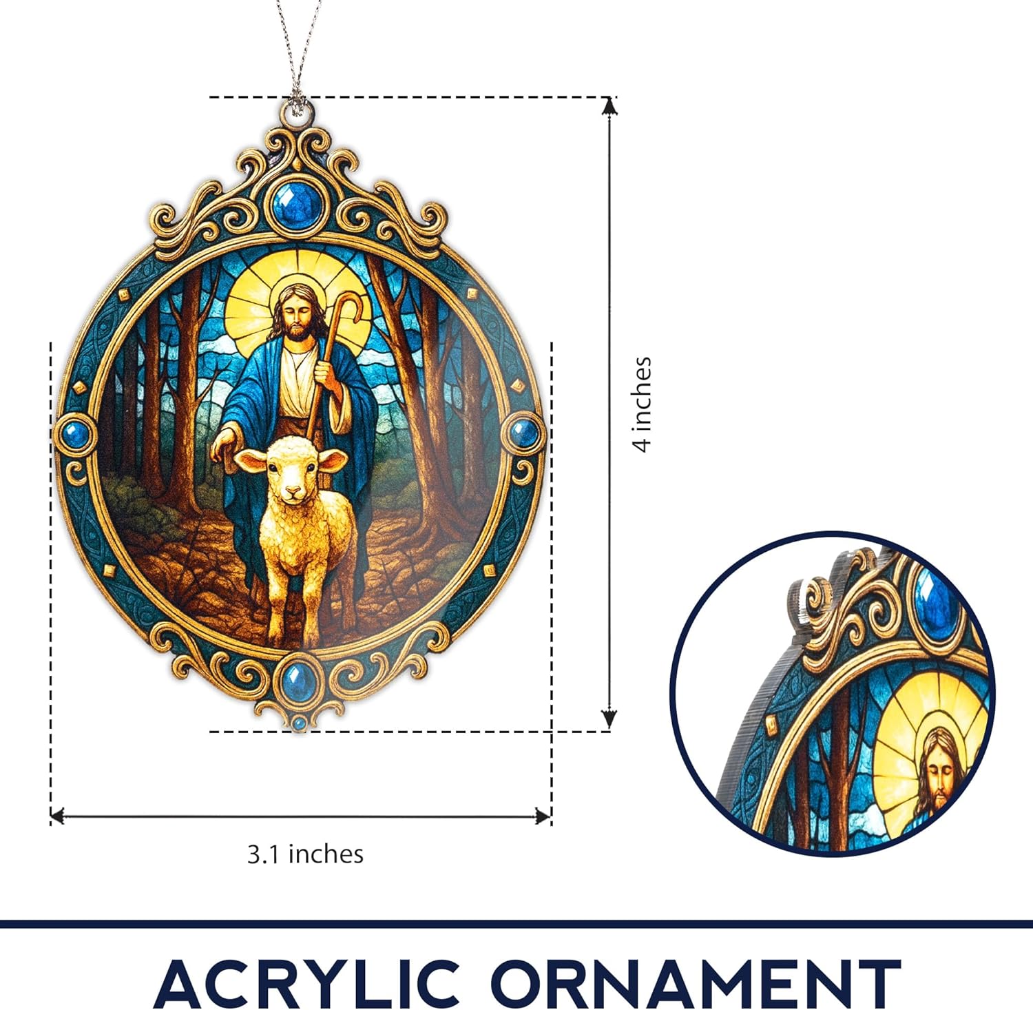 Nativity Ornaments - Regilious Christian Gifts for Women | Men - Christian Christmas Ornaments - Easter Decor - Christmas Decor - White Elephant Gifts - Xmas Tree Decoration