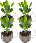 Pawfly Aquarium Plant Holder with Suction Cup, Clear Plastic Fish Tank Planting Holder, Fish Tank Plant Pot for Aquascape Decoration, Aquarium Planter Cup, 4 Pcs.