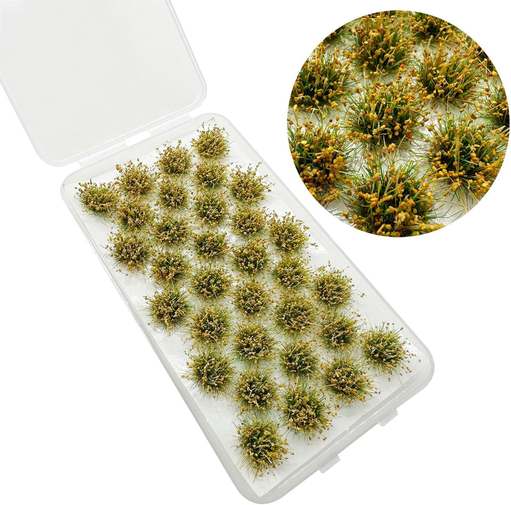 Woohome Static Grass Tufts Model - Brown Bushy Tufts Flower Cluster Vegetation Groups for Train Landscape Railway Modeling