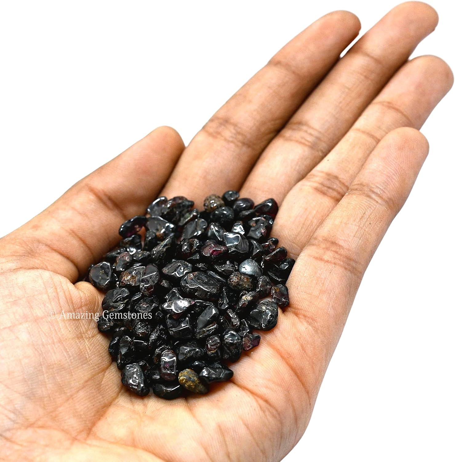 Amazing Gemstone Garnet Crystal Chips Aquarium Gravel Rocks - Natural AAA Grade Gemstones, Small Tumbled Stones and Tiny Crystals for Decoration (Bulk Fish Tank Gravel)