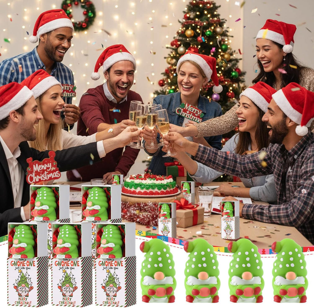 Wettarn 36 Sets Christmas Positive Gifts Gnome Stress Balls with Support Gift Boxes Bulk Merry Christmas Party Favors for Employee Coworker Friends Office Relief Toys Stocking Stuffers