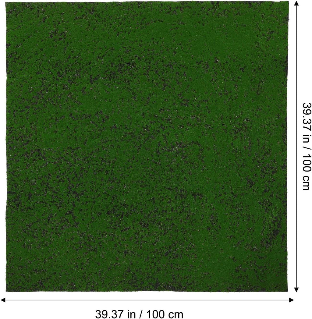 Artificial Moss Mat Fake Moss Rug Sheet Faux Greenery Wall Decor for Indoor & Outdoor DIY Micro Landscape Natural Turf Plants Lichen for Home Garden Patio Courtyard Company Shop Scenery 39.3" x 39.3"