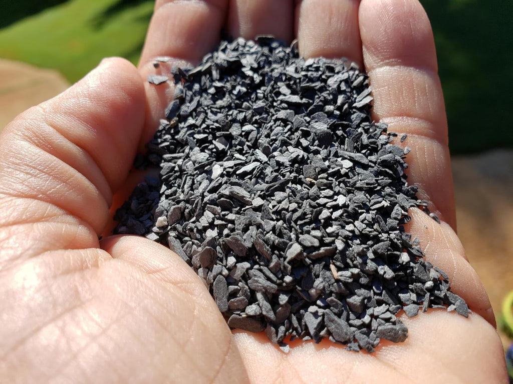 Small World Slate & Stone Aquarium Gravel - Natural Coarse Sand Substrate for Aquascaping Planted, Freshwater and Saltwater Tanks - Gravel Size Approx. 1/32" to 1/8" (6 lbs)