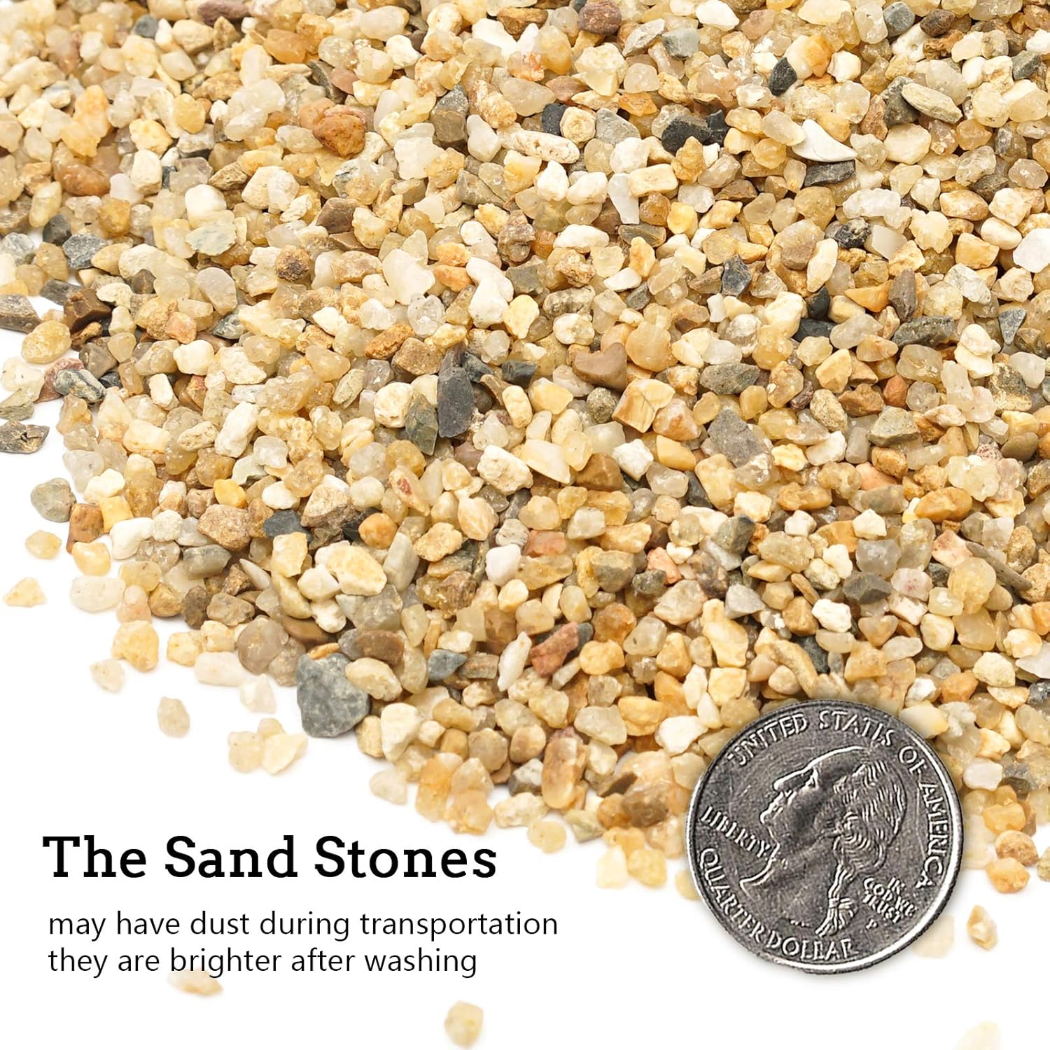 Coarse Sand Stone - Silica Sand for Plants, Soil Cover Succulents and Cactus Bonsai DIY Horticultural Sand, Decorative Sand for Vases Fillers,Terrarium, Fairy Garden,Natural Sand Top Dressing