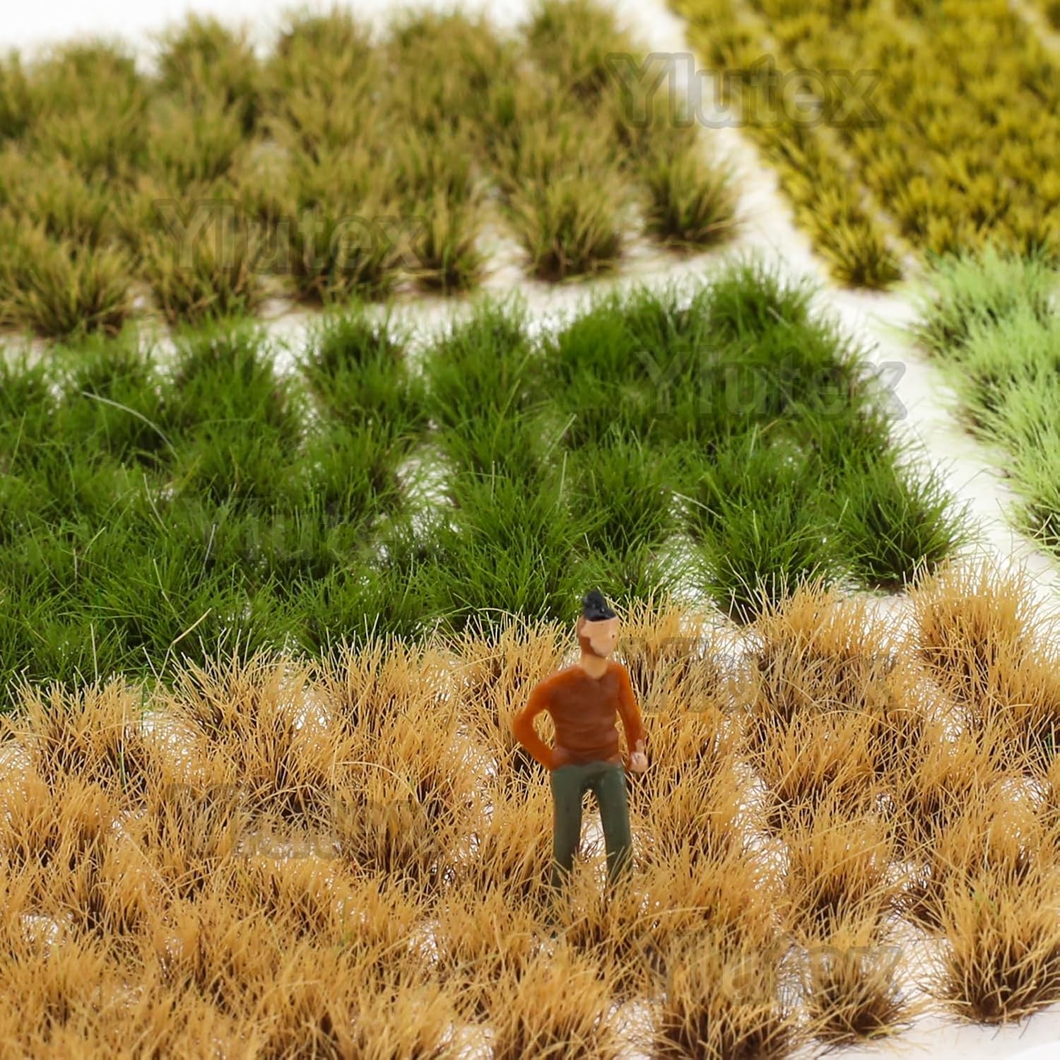 332-Piece 8mm Tall Diorama-Flowers-Grass Point Leaf Miniature Static-Grass for Model-Train-Scener Wargaming-Terrain ，Dioramas & DIY Crafts