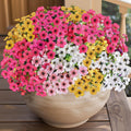 14 Bundles Artificial Flowers UV Resistant for Patio Outdoors Fake Faux Silk Plants Realistic Plastic Flowers Indoors Porch Window Home Decoration (14, Mixed Fuchsia Yellow Pink White)