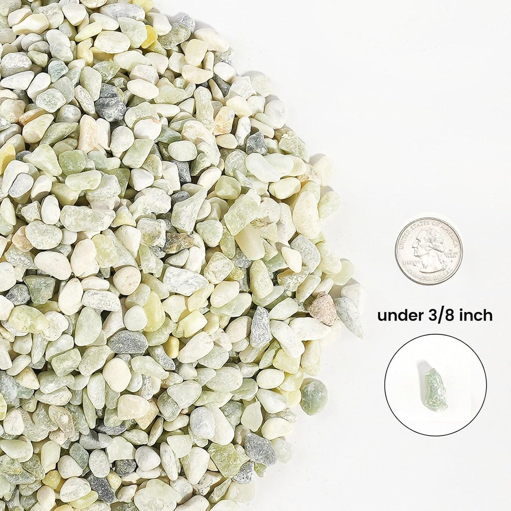 CONSDAN 12 LBS Natural Gravel for Fish Tank, StoneCreek Betta Fish Aquarium Gravel, Vase Filler, River Rocks, Fish Tank Decorations, Perfect for Aquarium Decor, Fish Tank, & Indoor Plant, Jade