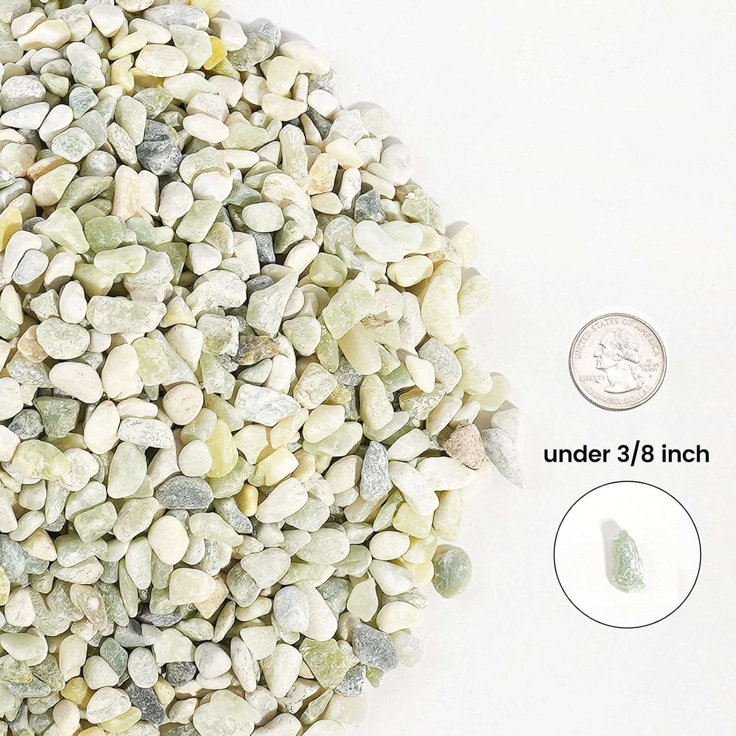 CONSDAN 12 LBS Natural Gravel for Fish Tank, StoneCreek Betta Fish Aquarium Gravel, Vase Filler, River Rocks, Fish Tank Decorations, Perfect for Aquarium Decor, Fish Tank, & Indoor Plant, Jade