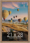 wallsthatspeak 21x28 Brown Barnwood Picture Frame for Puzzles Posters Photos or Artwork
