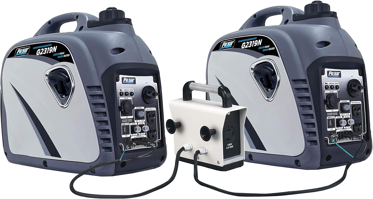 Pulsar 2,300W Portable Gas-Powered Quiet Inverter Generator With USB Outlet & Parallel Capability, Carb Compliant, G2319N