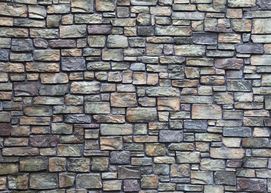 10x6.5ft Fabric Rustic Brick Wall Backdrop Retro Rustic Countryside Grunge Rock Stone Texture Photography Background Retro Wallpaper Birthday Holiday Party Banner Photo Shoot Props