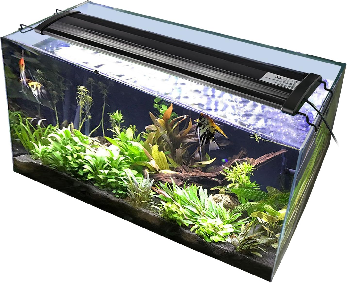 KZKR Aquarium Hood Lighting Fish Tank Light 36 inch - 46 inch for Freshwater and Saltwater Blue and White Light 90cm - 115cm