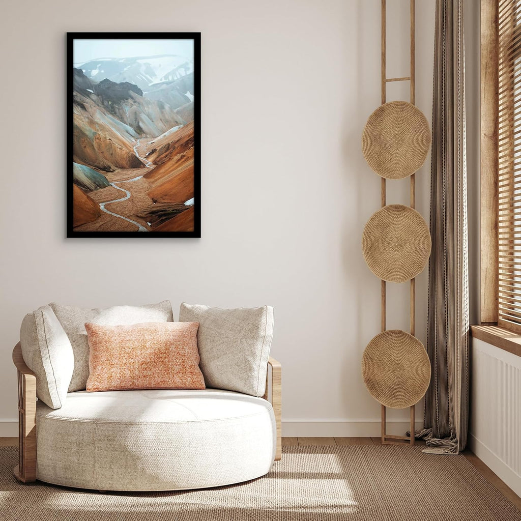 Americanflat 22x35 Poster Frame with Polished Plexiglass - Black Picture Frame - Wide Photo Frames Made of Engineered Wood for Vertical or Horizontal Wall Display - Epic Collection - Black