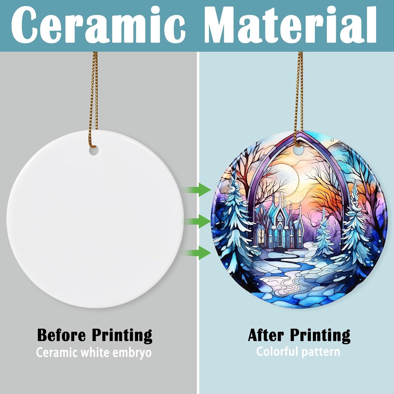 Christmas Ornament - Winter Sunrise Heirloom Keepsake for Christmas Tree & Gift Idea