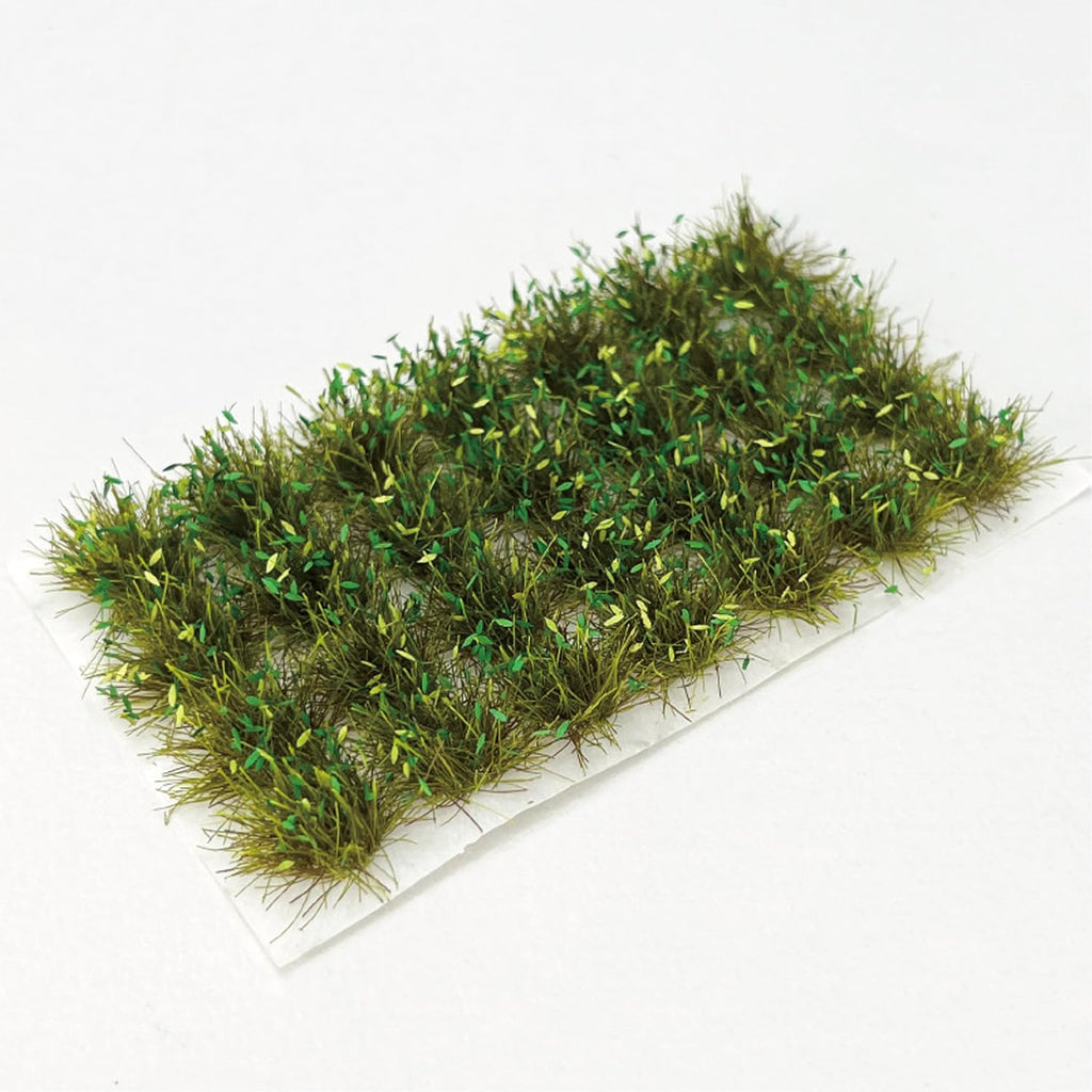 Woohome 32 PCS Miniature Grass Cluster, Green Static Grass Tuft Model Vegetation Groups Static Grass Tufts for DIY Model Train Landscape Railroad Scenery Grass Tufts Flower