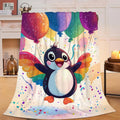 Penguin Throw Blanket Penguin Blanket Gifts for Kids Girls Boys Soft Cozy Warm Plush Fluffy Fuzzy Fleece Blanket Birthday Festival Decor 40''X50''