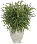 Briful Artificial Norfolk Pine Stems for Christmas Decor, 32.5’’ Faux Greenery Branch, Realistic Holiday Cedar Pine Picks for Vase, Garland, Mantel, DIY Floral Arrangement, Set of 6
