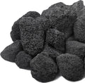 Calofulston 2"-4" Black Lava Rock, Large Volcanic Lava Rock for Fire Pit, Gas Logs, Aquarium, Fireplace, Fire Bowl, 5lbs