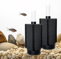 2 Pack Sponge Filter with Air Stone and Ceramic Media,Quiet Aquarium Nano Bio Filter Sponge for 10-50 Gal Betta Fry Shrimp Saltwater Fresh Water Small Fish Tank