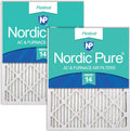 Nordic Pure 20x25x1 (19 1/2 x 24 1/2 x 3/4) Pleated MERV 14 Air Filters 2 Pack