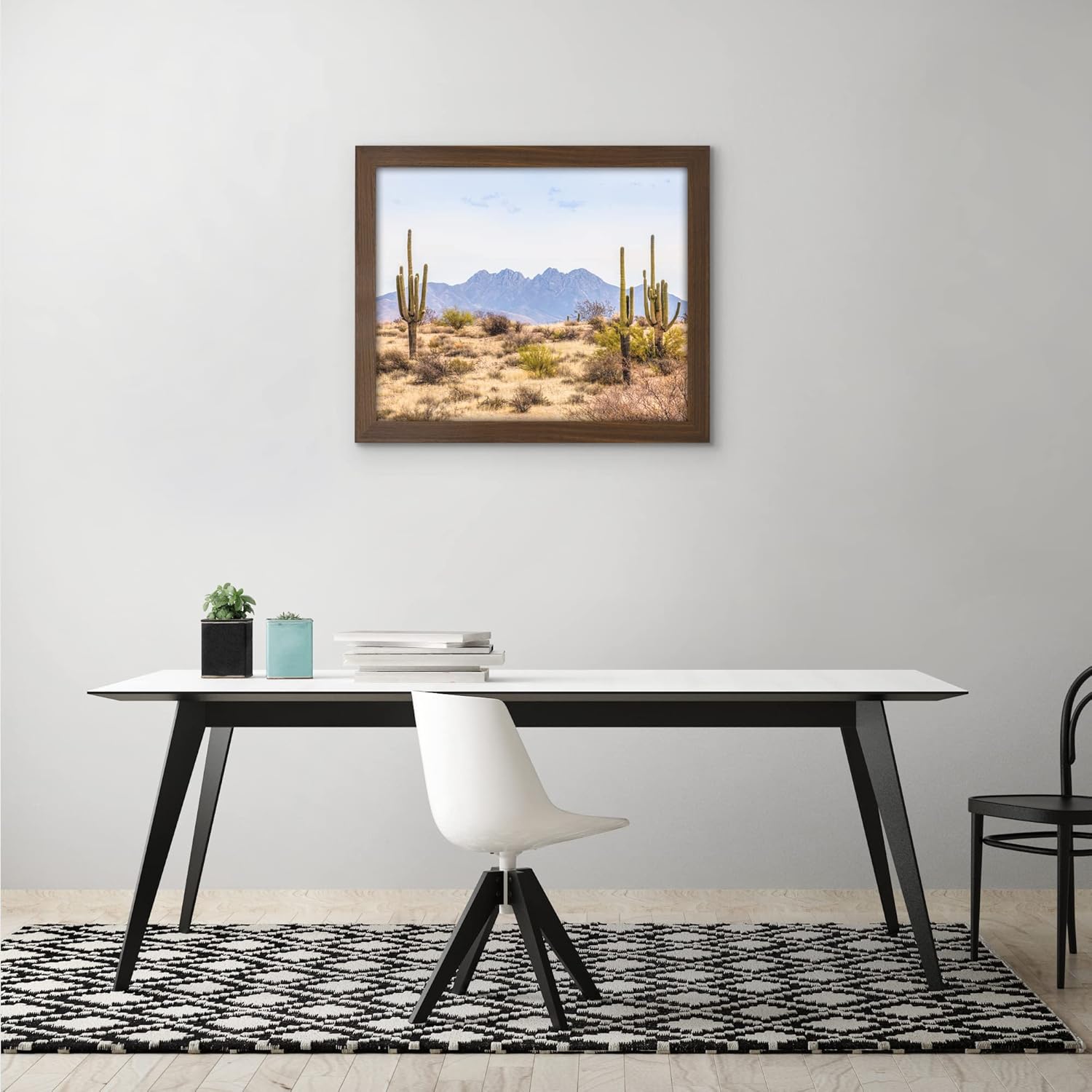 Americanflat 16x20 Picture Frame with Polished Plexiglass - Wide Picture Frames Made of Engineered Wood for Vertical or Horizontal Wall Display - Epic Collection - Mahogany