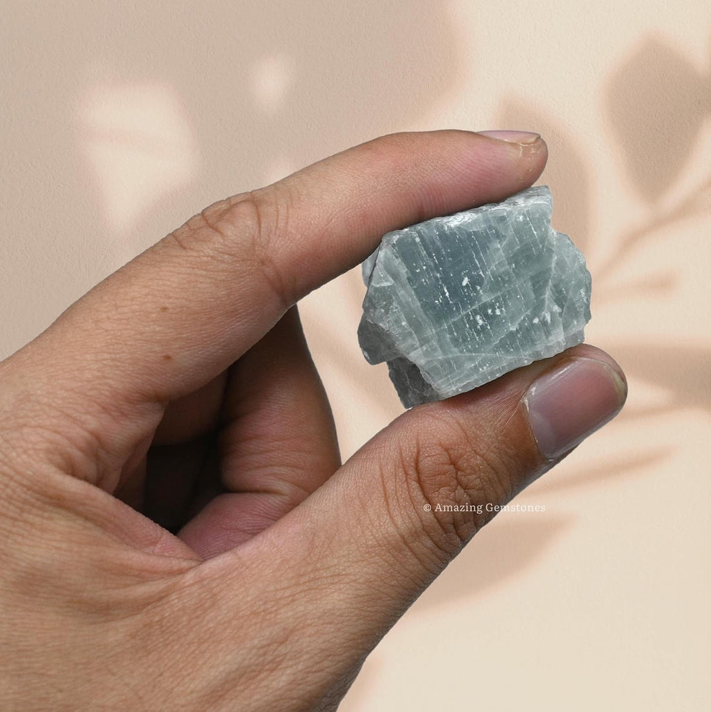 Amazing Gemstone Aquamarine Raw Crystals and Healing Stones, Natural Rocks for Tumbling - DIY Raw Stones and Crystals, 2 Pieces