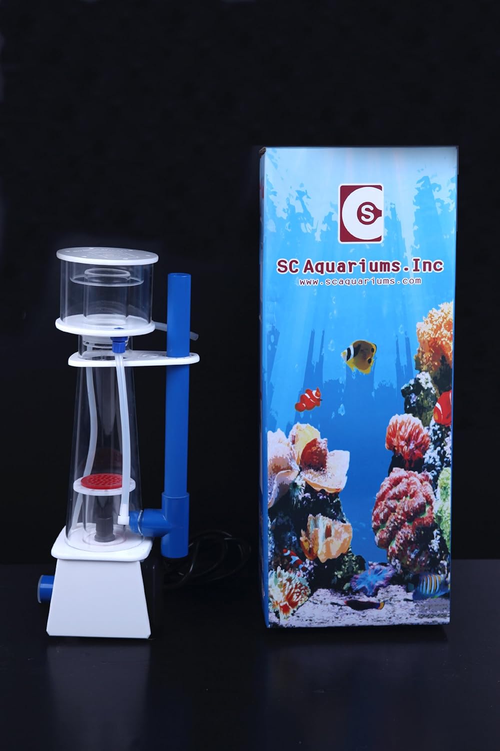 SCA 50 Gallon Starfire Glass Aquariums Complete Package Pnp System 24x24x20 10mm White Cabinet