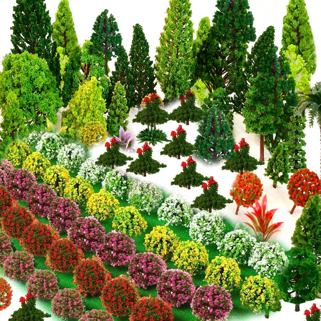 90Pcs Model Trees, Miniature Plants Train Scenery Artificial Fake Trees Model Railroad Scenery, Diorama Supplies, DIY Scenery Landscape